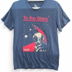 To The Stars Astronaut Graphic Tee | Blue | Medium | Retro Space